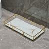 Stainless Steel Frame Acrylic Marble Storage Tray Home Room jewelry Makeup Perfume Tea Cup Storage Aromatherap Plate Tray Rack
