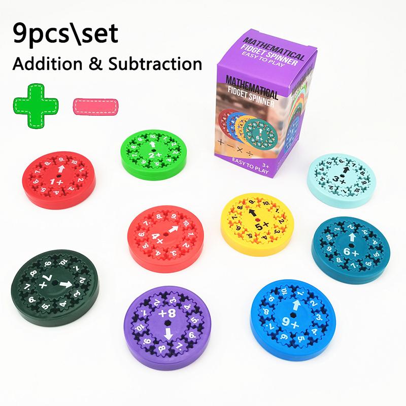 

Math Fidget Spinners Kids Toys Preschool Arithmetic Education Addition Subtraction Multiplication Division Abacus Montessori Toy