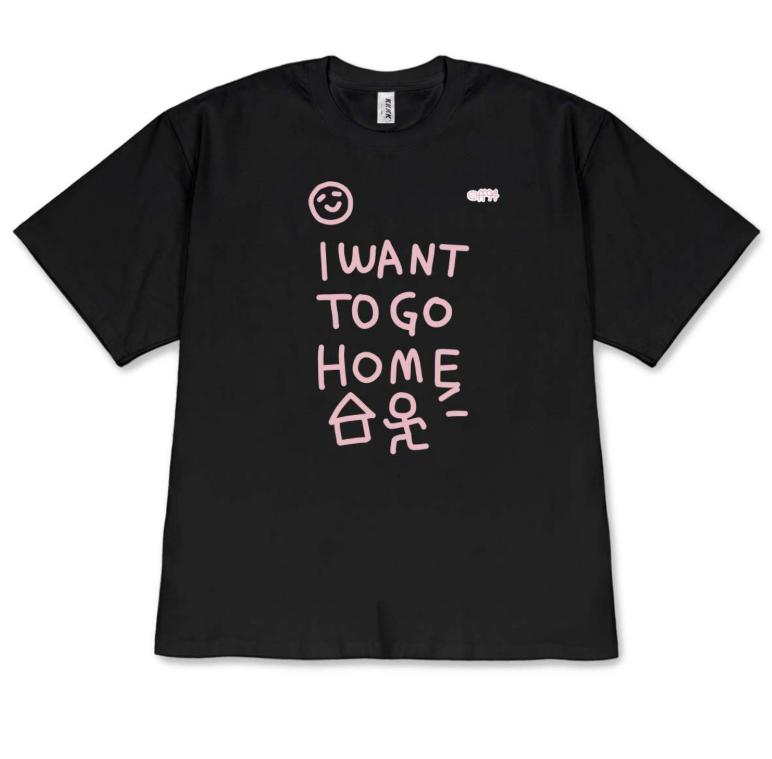 

Novelty Work Meme TShirt I Want To Go Home Hand Drawn Korean Tshirt Print Short Sleeve Casual Top for Office Workers Y2k Top 4XL