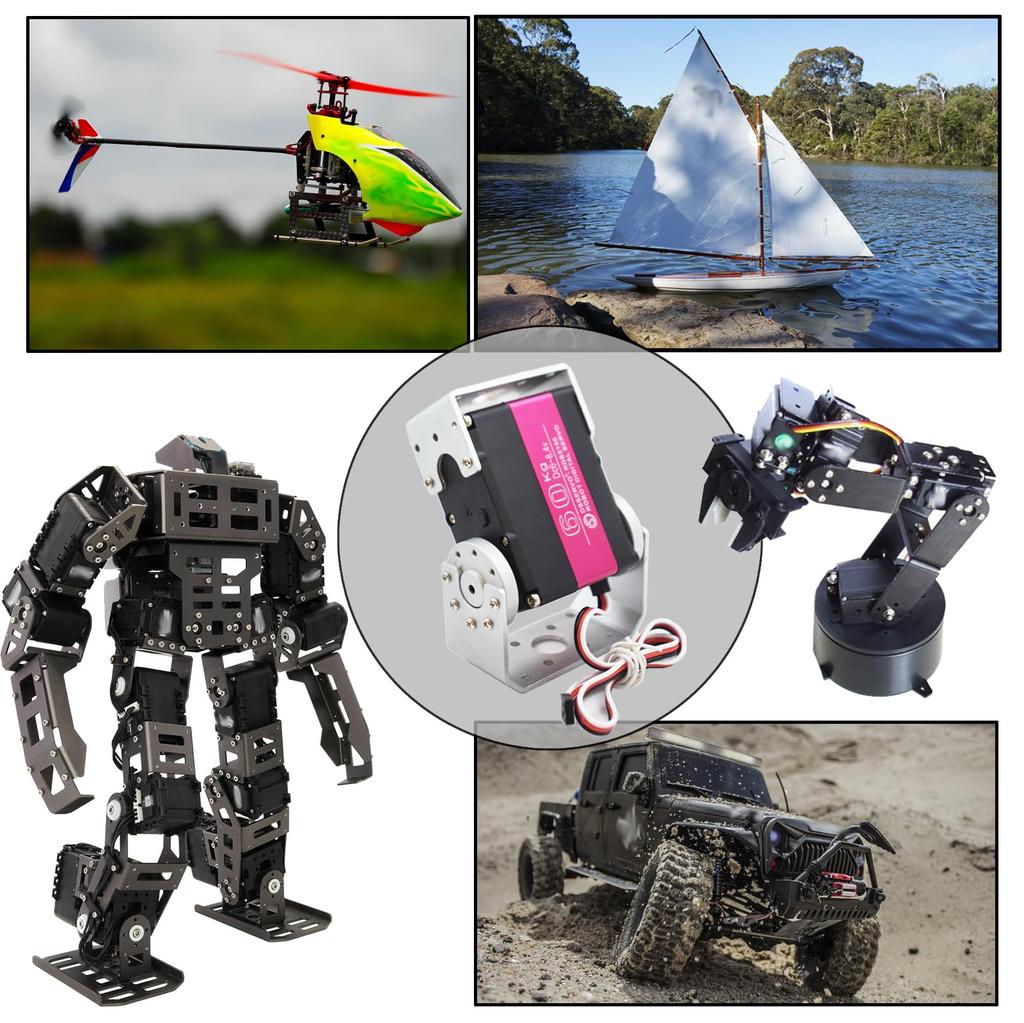 60KG Digital RC Servo 15, RDS5160 Dual Shaft High Torque Stainless Steel Full Metal Gear Large Steering Servo Motor with U-Mount Bracket for 1:5 Baja