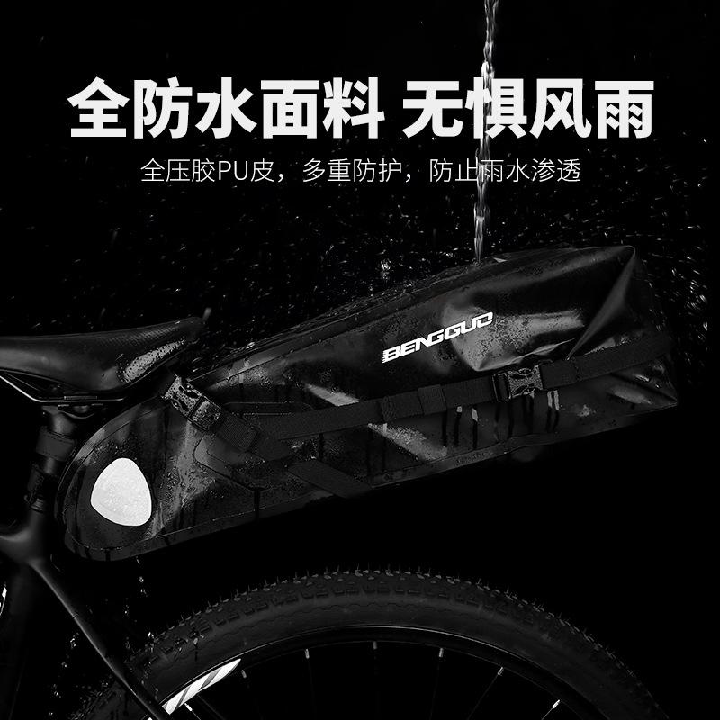 Bicycle Tail Bag Multifunctional Large Capacity Bicycle Cycling Waterproof Saddle Rear Bag Fruit Jumping Assembly Wholesale