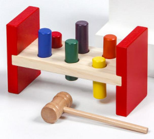 

Wooden Pounding Bench for Infants and Toddlers | Educational Toy for Fine Motor Skills and Concentration Training