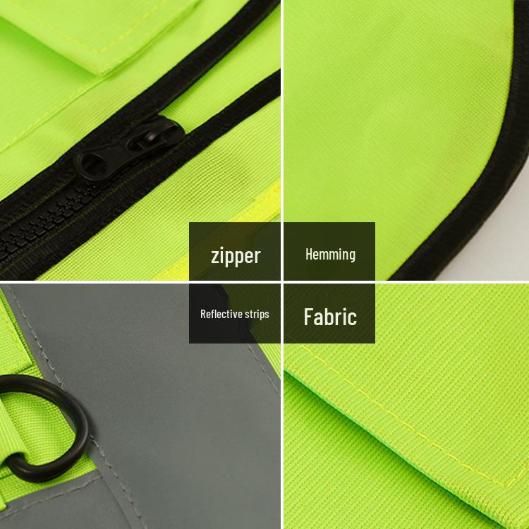 Custom Reflective Multi-Pocket Vest for Construction - Breathable Workwear with Printing 80g Vest золотистый