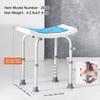 Duschhocker, höhenverstellbarer Duschhocker, Duschsitz für die Dusche oder Badewanne, rutschfester Hocker für ältere, behinderte Menschen,