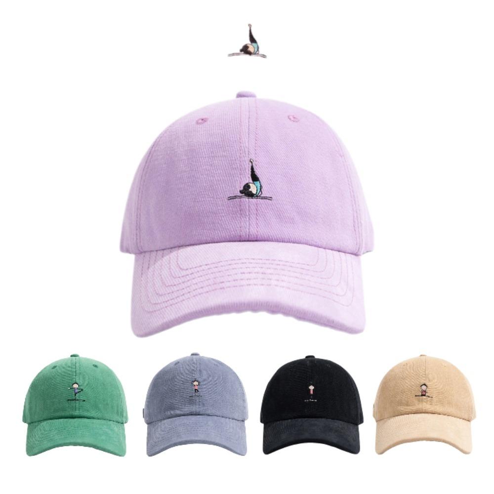 Women’S Fashion Curved Brim Cotton Baseball Cap Letter Embroidery Simple Elegant Outdoor Casual Versatile Sun Hat