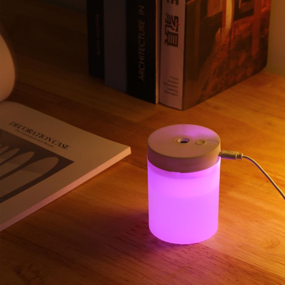 Creative Mini Humidifier, Colorful Light USB High Fog Volume Double Spray Nano Hydrator Household Gift