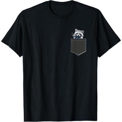 Pocket Raccoon Shirt Cute Funny Raccoon In Pocket Gift T-Shirt