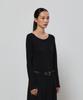 NOTIA Soft Wide Neck T-Shirts - Black