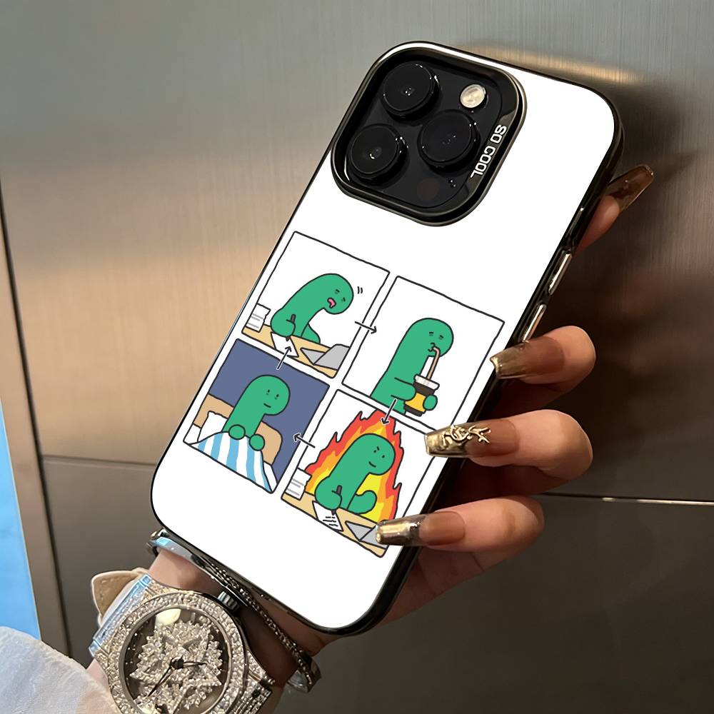 

Cute- Jogu-mans D-Dinosaurs Phone Case For IPhone17 16 11 12 13 14 15 16 Pro Max Plus Cover Colored Silver Funda Bumber iPhone16Plus