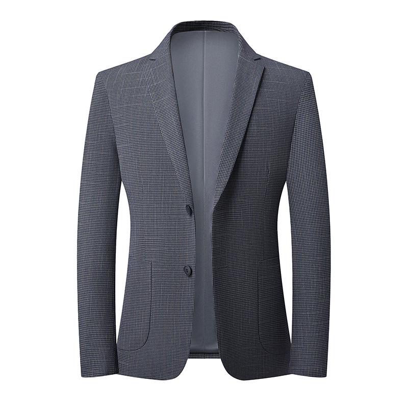 

Стильный мужской однобортный пиджак в стиле business casual, зауженного кроя, для сезона Весна/Осень 2026 M