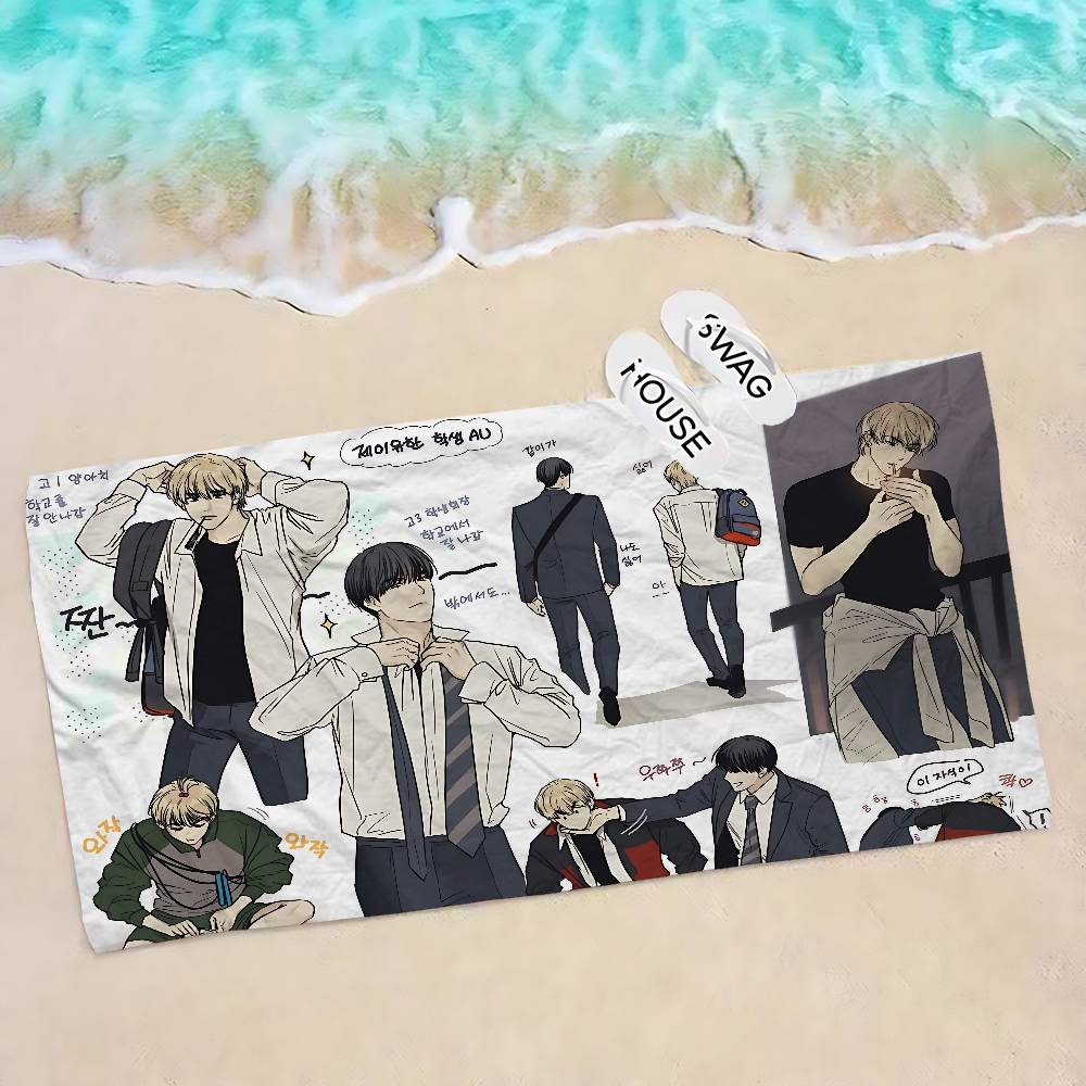 Bl Anime Vergeltung Strandtuch Bunte Handtücher für Mädchen Mikrofaser Schnelltrocknend Sandfrei Strand Yoga Spa Fitnessstudio Pool