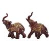 Elephant Statue Resin Feng Shui Red Sculpture Elephant Figurine for Home Office Decoration