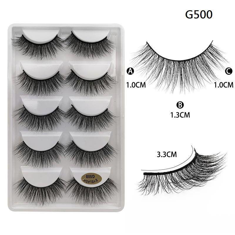 Lashie - Set of 5 Pairs: Volume Crisscross False Eyelashes