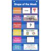 Auchq All About Shapes Pocket Chart Shapes of The Week/Day Space-Saver Focus Classroom Wall Poster-Provides Student Shapes Practice with 65 Cards