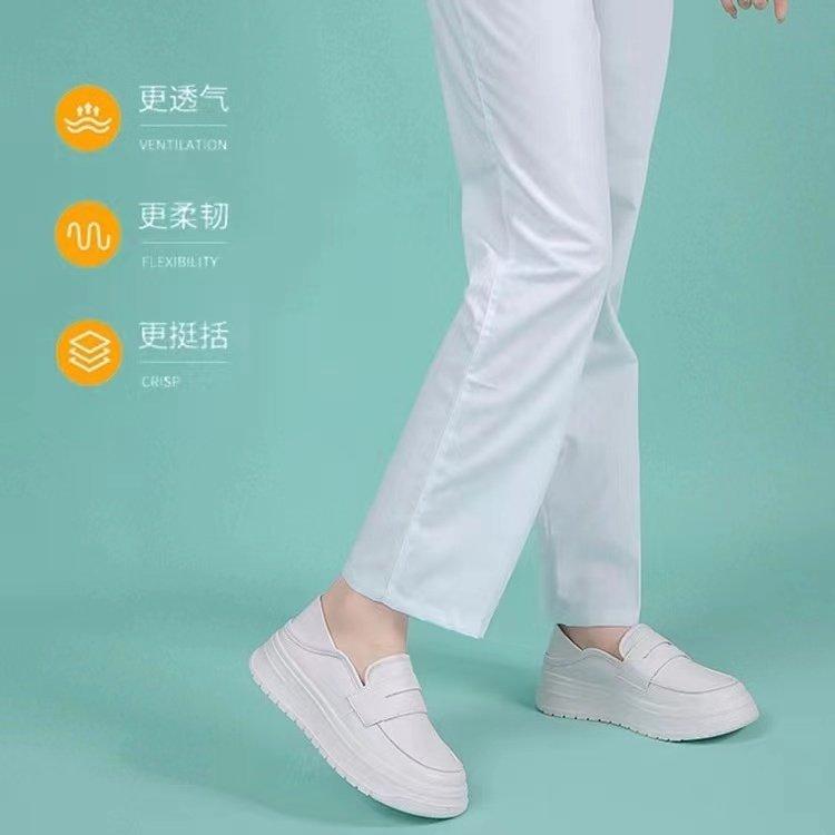 Nurse Shoes Women's White Comfortable Soft-soled Non-slip Flat-soled Single Shoes Simple Thick-soled Medical Care Small White Shoes Soft-soled Wo