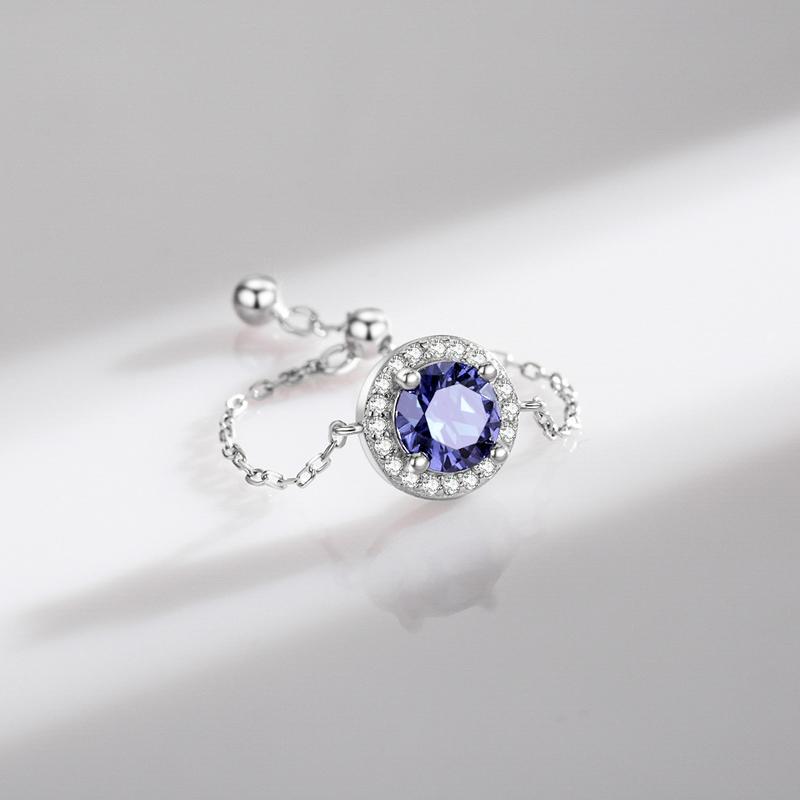 26 Style CZ Heart Flower Infinite Symbol Link Chain Ring 925 Sterling Silver Hearts Adjustable Rings For Women Jewelry