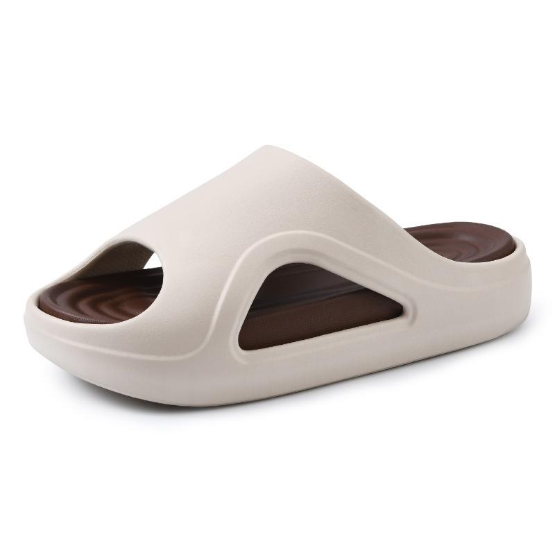 

Новые тапочки мужские летние модные простые для улицы толстая подошва нескользящие для улицы спортивные для отдыха пляжные мужские шлепанцы 44-45 коричневый