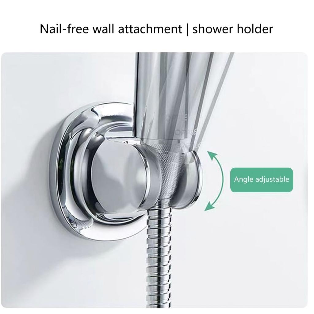 Adjustable Shower Head Holder with Strong Adhesive Not Drill Installation Shower Head Brackets for Bathroom Showers