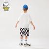 SNOOPY Kids Plaid Short Sleeve T-Shirt & Shorts Set