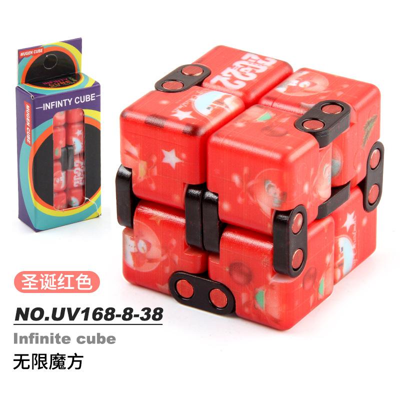 New Strange Decompression Toy Uv Printing Infinite Rubik'S Cube, Decompression Folding Variety Rubik'S Cube Fingertip Rubik'S Cube