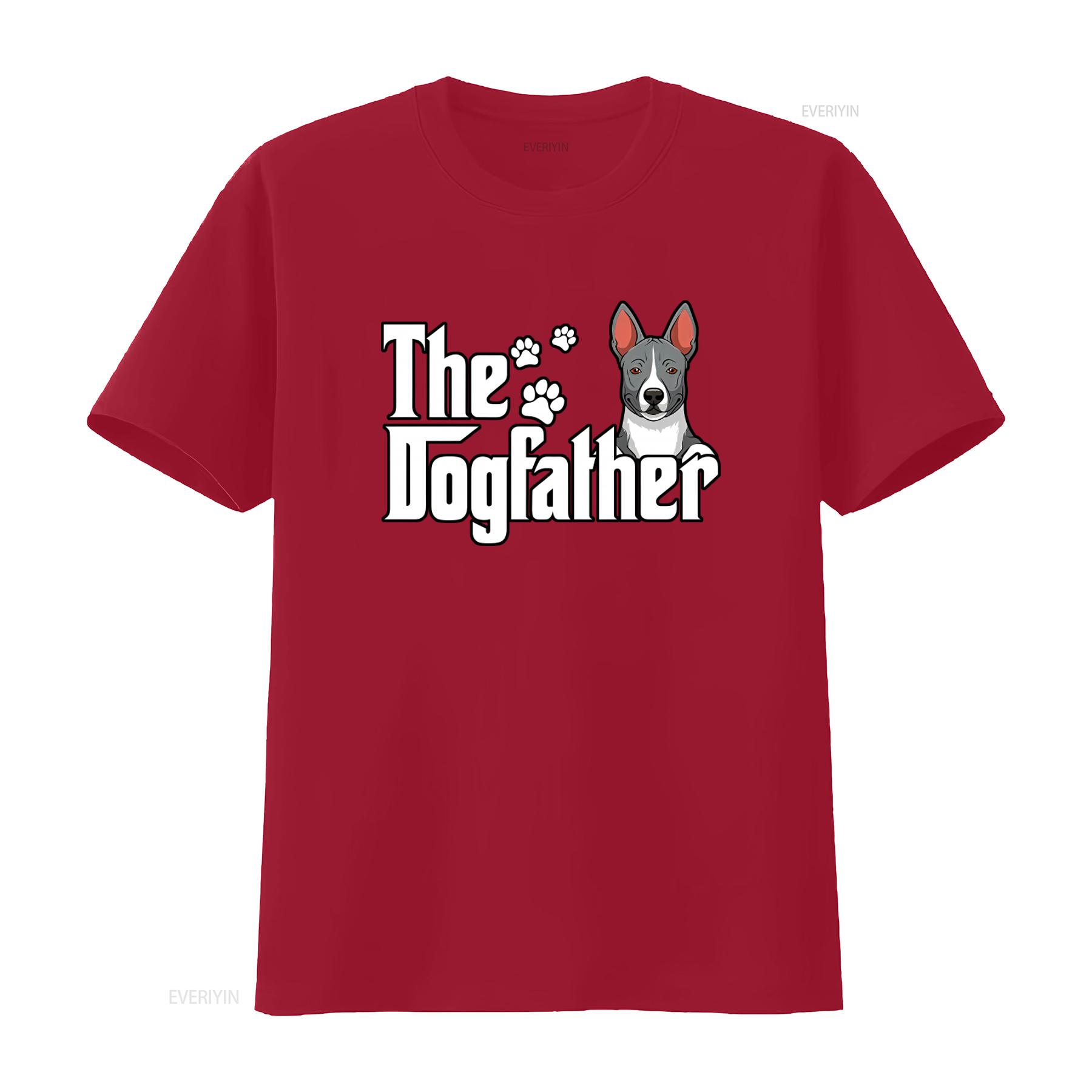 

Basenji The Dogfather Fathers Day T Shirt Stylish Comfortable Dog Lover vintage Washed graphic Stretched designer clothes Soft S