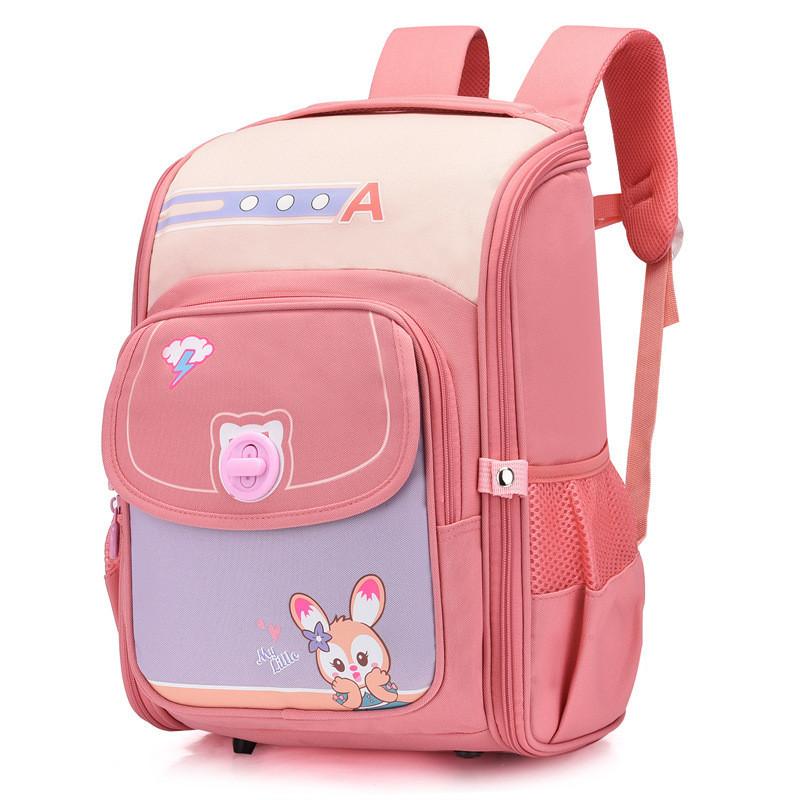

Adorable Nylon Kids Backpack Cartoon Design For Boys And Girls School Bag розовый