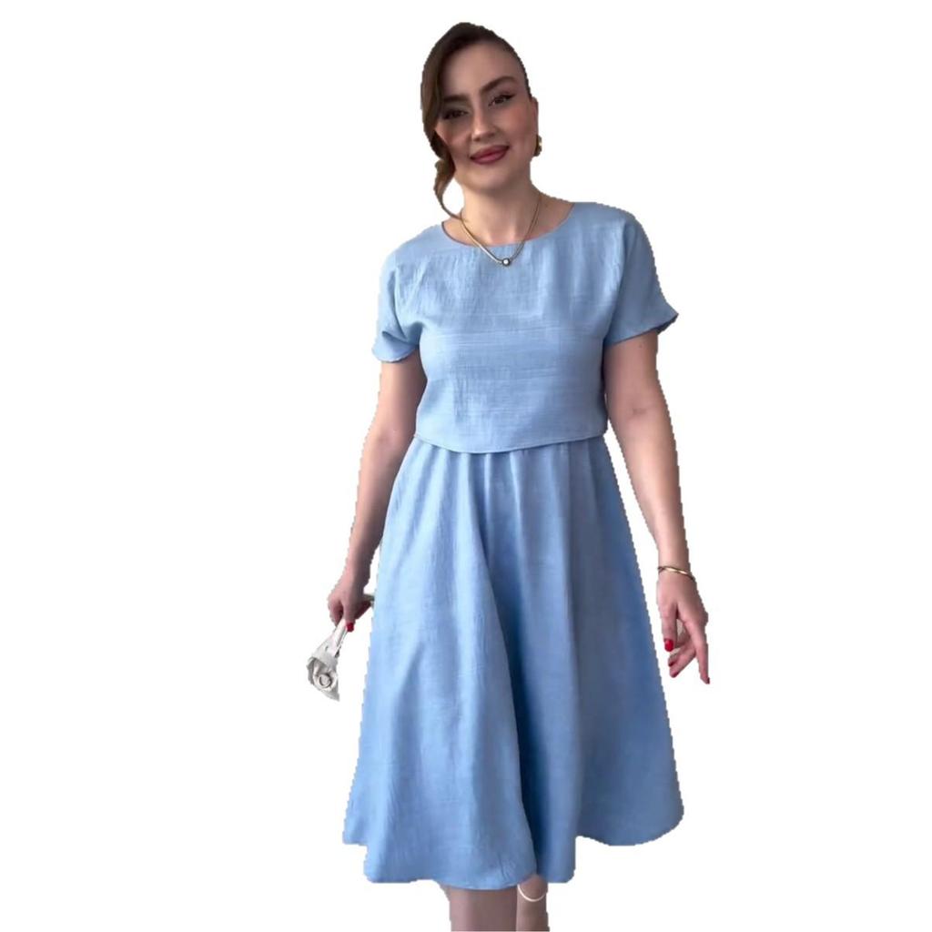 2025 Summer French Casual Loose High-Waisted Slimming Dress for Women