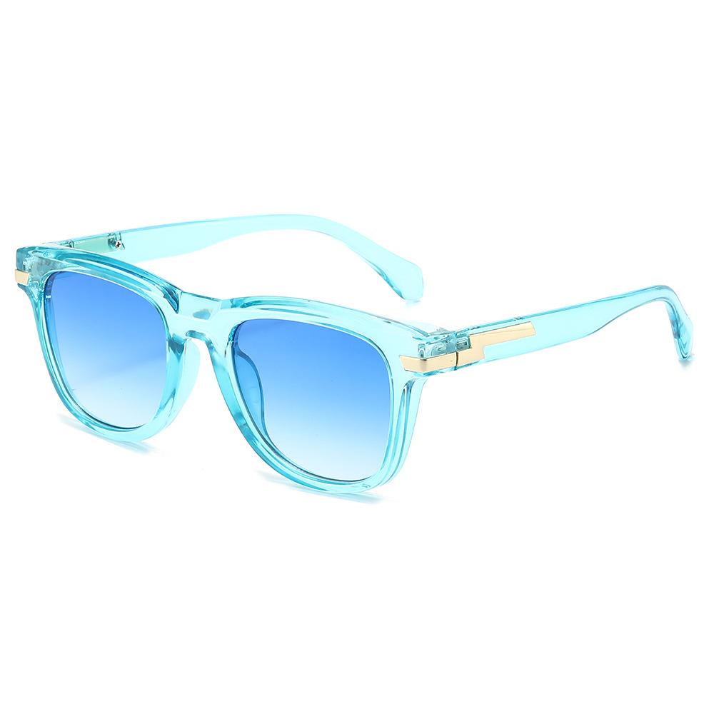 New Retro Gradient Rectangular Women Sunglasses With Personality Brand Frame Design All Match Men Casual Sun Glasses Uv400