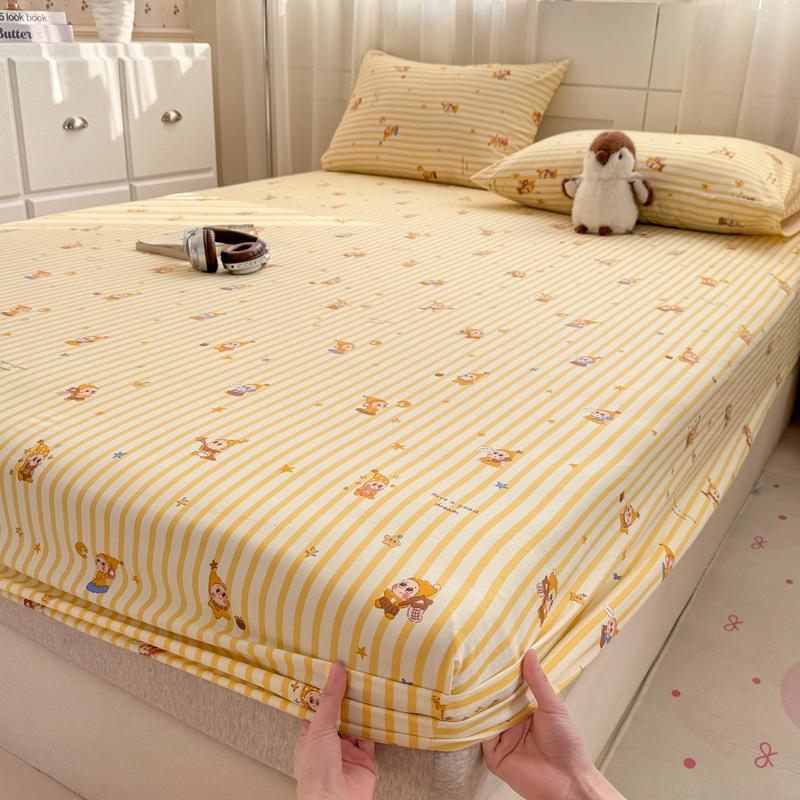 Spring/Summer A-Class Cotton-Like Fitted Sheet: Skin-Friendly, Non-Slip, Dustproof Mattress Protector