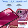 Für Motorola Razr Ultra 2025/Razr Ultra 2026 mit integriertem Displayschutz, Ringhalter, Scharnierschutz, Robuste Hülle, Durchsichtige Matte Abdeckung - Rosenrot
