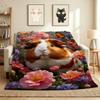 Guinea Pig Garden Flannel Blanket Throw Blanket Soft Warm Sofa Bed Camping home Decor Unique Christmas Gift C9261506