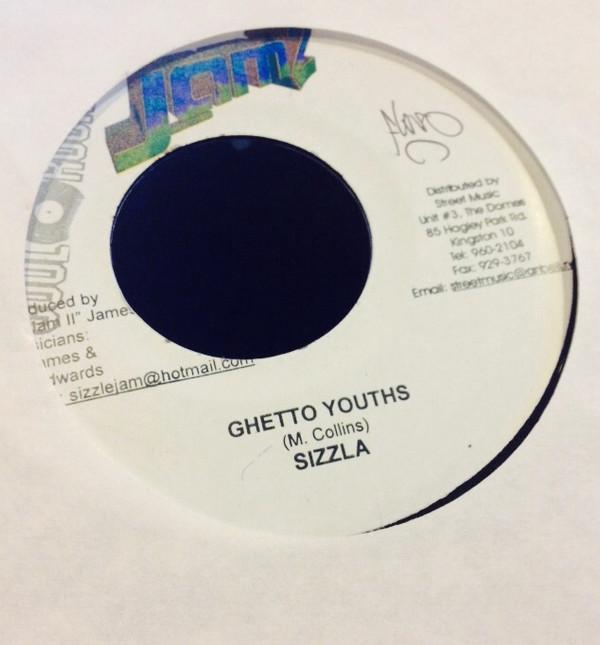 7inch Record SIZZLA - Ghetto Youths NONE Jam 2 Records 2008 Jamaica Reggae, Ska & Dub Used