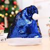 Holiday Glitter Santa Hat Color Flip Sequins Christmas Hat Santa Clauses Hat
