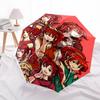 1pc Outdoor Umbrella with Anime Character Print - Automatic Opening/Closing, Portable 3-Fold Design, 8-Rib Iron Frame - Perfect Gift for Fans, Tr