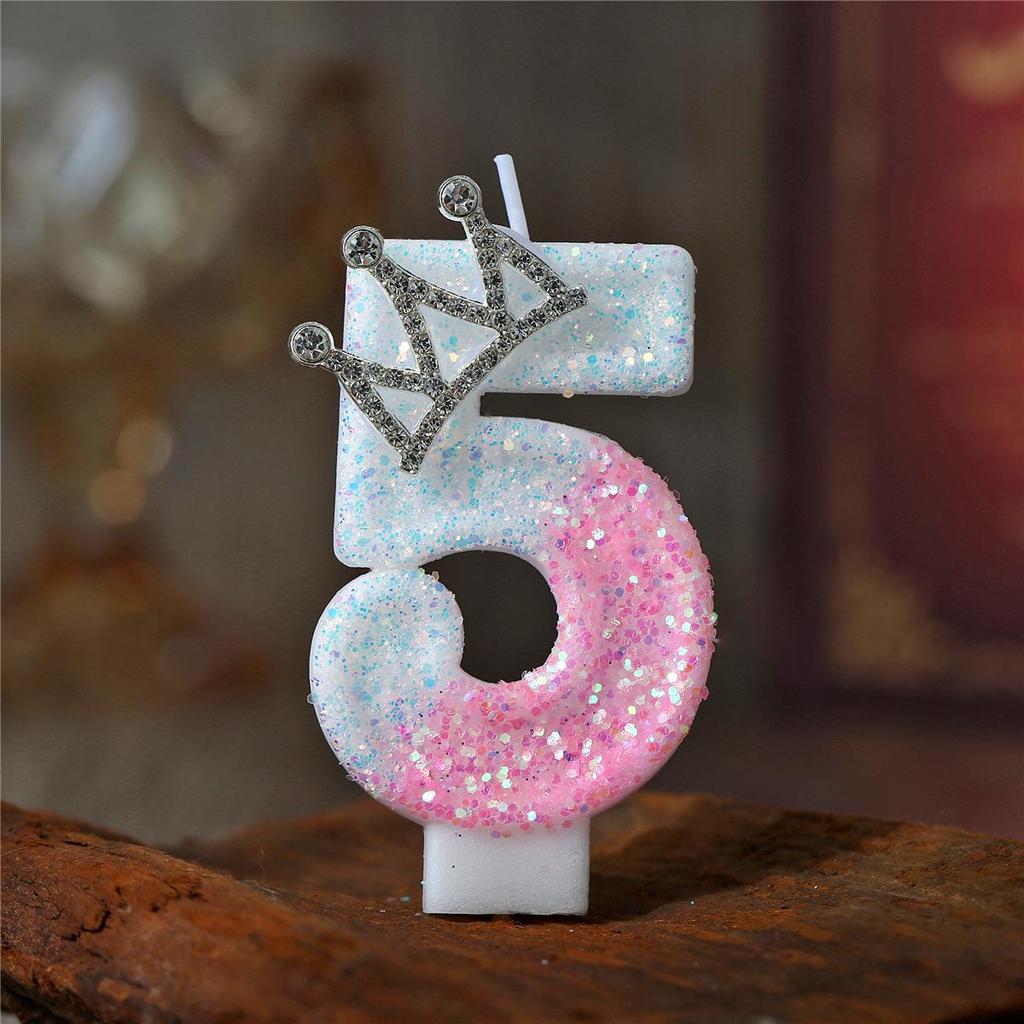 Temu Crown Princess Birthday Number Candles - Creative Cake Decorations for Parties