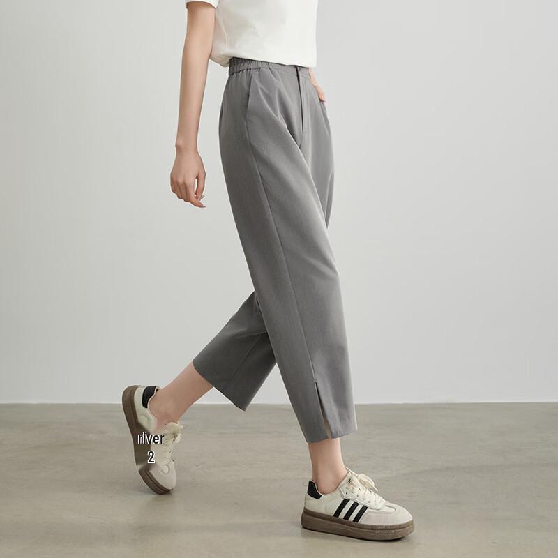 SLLSKY Women's Cropped Summer Commuter Suit Harem Pants