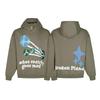 Unisex Broken Planet Print Velvet Hoodie - Trendy & Casual