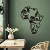 1 buc Harta Animalelor Africane Artizanat din Fier - Decor Elegant de Interior și Exterior, Ideal pentru Living, Dormitor, Hol