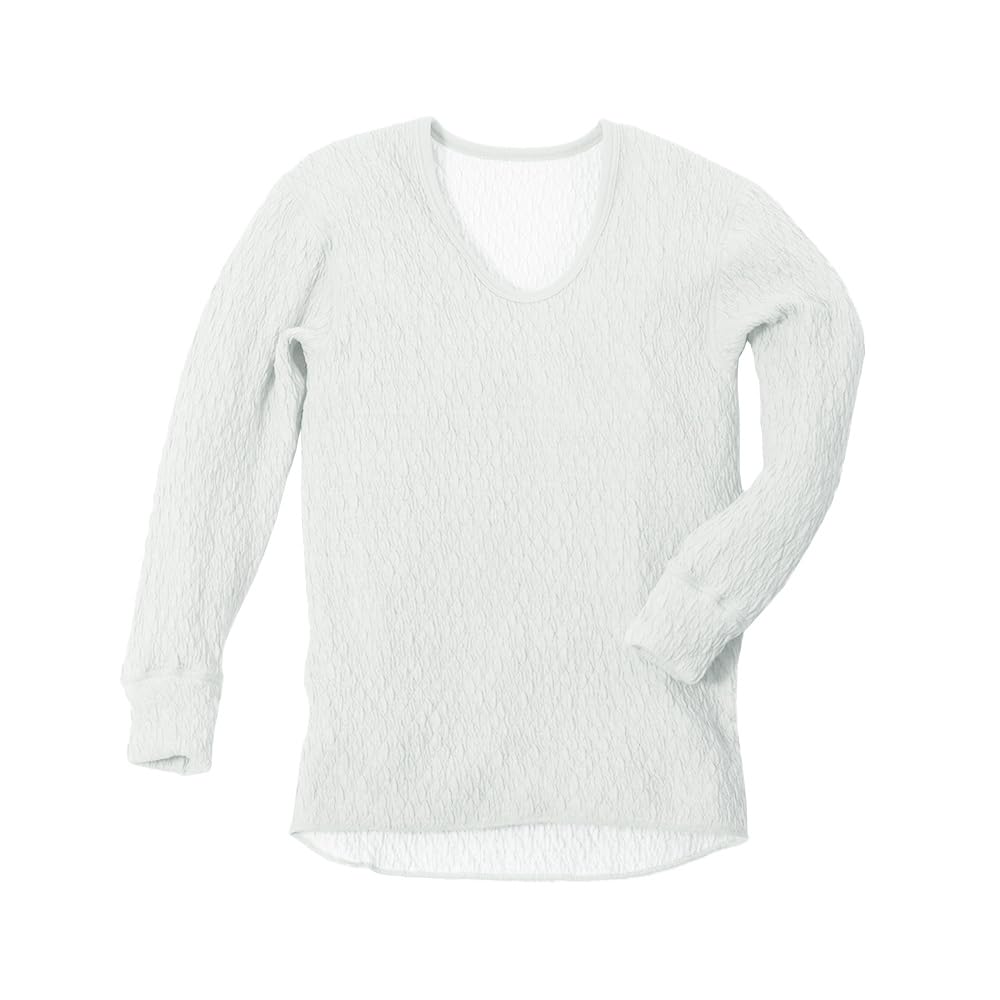 

Hidamari Premium Wave Long Sleeve Warm Size Women s Innerwear, Underwear, Sapium, Triple-Layer Construction, L, Off-White [PWS802-OWH]