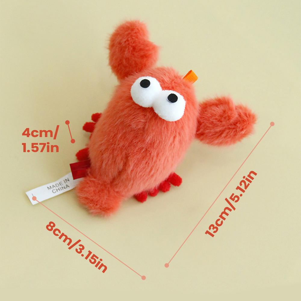 Cat Toys With Catnip Cute Plush Interactive Teething Crab Lobster Catnip Cat Teething Toys For Self Play Enrichment Training