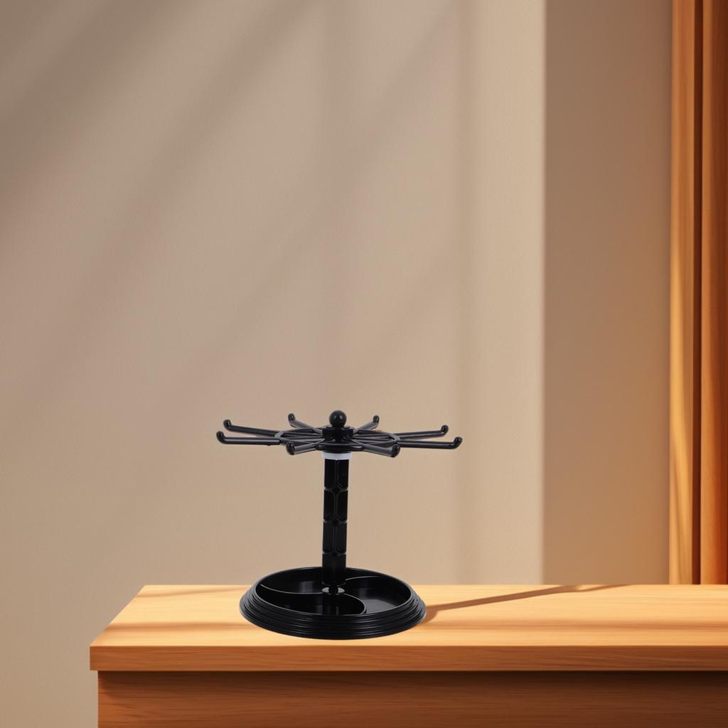 Rotating Jewelry Display Keychain Holder Stand Organizer Small Accessories Desktop Storage Rack Rotating Display Stand