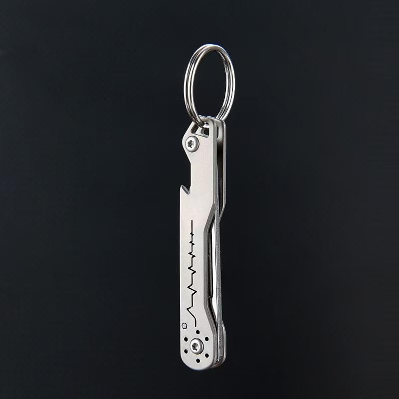 Titanium alloy Bottle Opener Scalpel Folding Knife High Hardness Mini Outdoor Survival Camping Portable EDC Tool 10 Blade Free