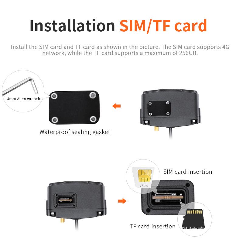 4G Waterproof Car Camera: Wireless Monitor, Remote Recorder, GPS Positioning, Blind Spot Video