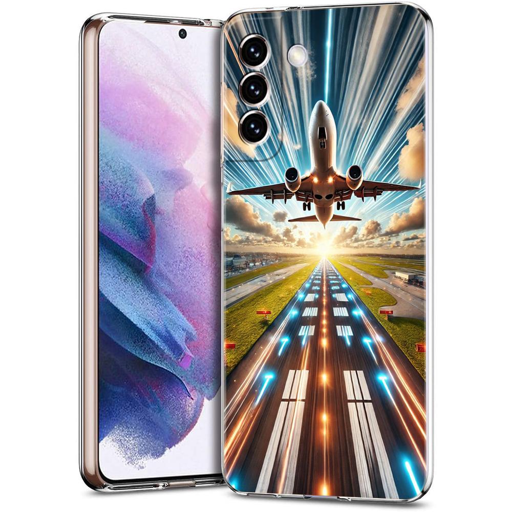 

Прозрачный чехол для телефона Samsung Galaxy S25 S24 S23 S22 S20 S21 FE Ultra S10 S10E Plus 5G Вдохновленный путешествиями Маршрут самолета for Samsung S25