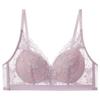 Ultra-Thin French Mesh Lace Bra: Breathable, Slimming Mulberry Silk Support for Large Breasts