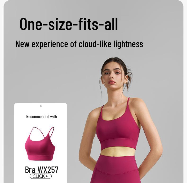Herbst-Yoga-Set: Sexy Trägertop mit festen Cups Sportweste & Jelly Glue Yogahose für Damen