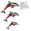 3Pcs/Set Wooden Geometric Dolphin Wall Decoration Coastal Nautical Home Office Living Room Wall Hanging Ornament Rustic Sea Animal Wall Art