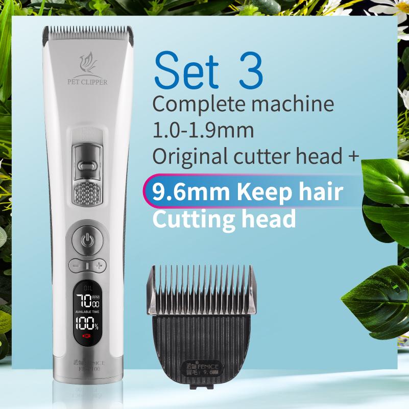 Fenice Clipper Dogs Professional LCD Screen Pet Cat Clippers Electrical Grooming Trimmer Rechargeable Haircut Machine Animals