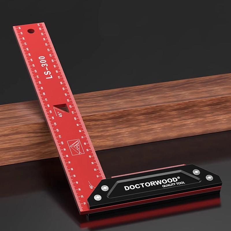 Multi-Angle Measuring Ruler, Carpenter Square, Combination Framing Square, 45/90 Degrees, L Square for Recise Measuring Drawing