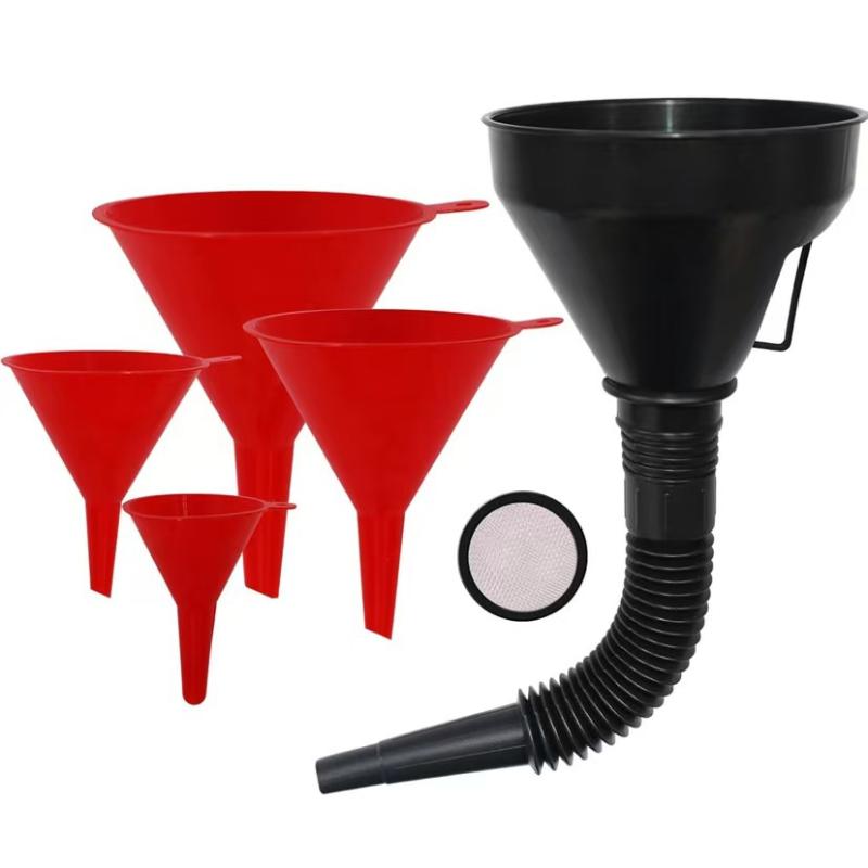 1 Set Kunststoff-Öltrichter Rechtwinkliger Trichter Auto Motorrad Mehrkalibriger Betankungstrichter-Kit Abnehmbare Düse Und Filter